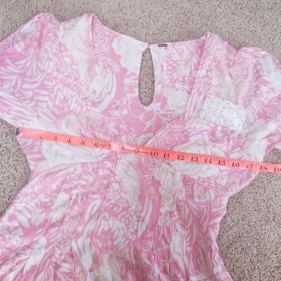 NWT! FREE PEOPLE Size 6 Pink Printed Dress - Picture 7 of 8